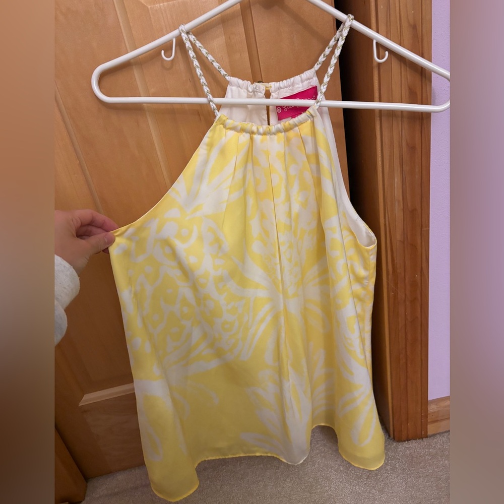 Lilly Pulitzer for target braided strap halter top in pineapple punch